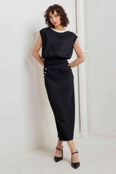URBAN LUXE COMMAND KNIT MIDI SKIRT SKIRTS by Flying Tomato