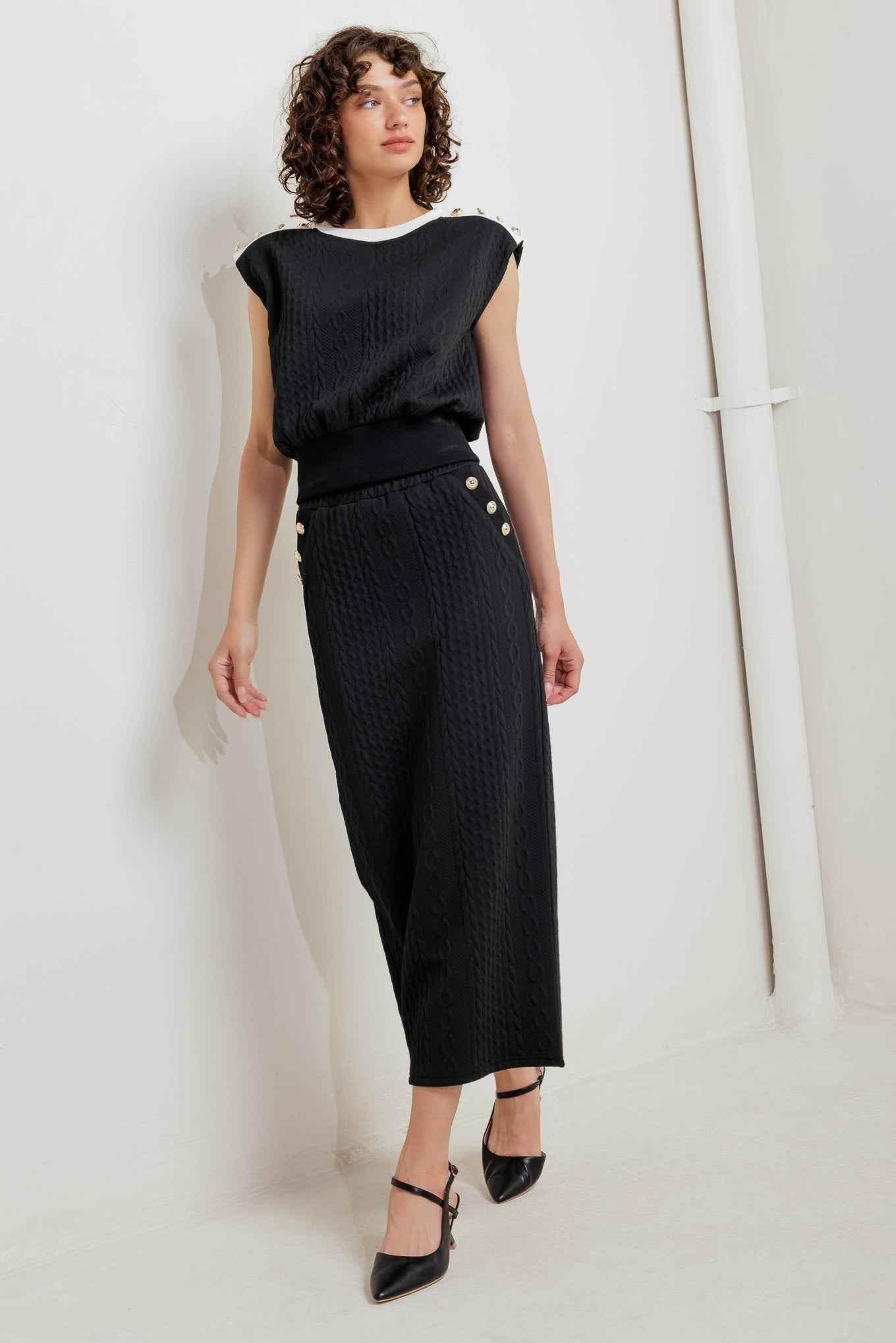 URBAN LUXE COMMAND KNIT MIDI SKIRT SKIRTS by Flying Tomato