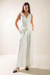 DINNER DATE WOVEN PANTS PANTS by Flying Tomato