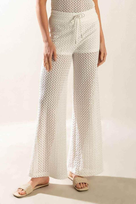 PRESENCE OF LOVE SEMI SHEER KNIT PANTS PANTS by Flying Tomato