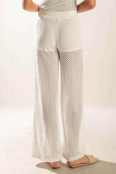 PRESENCE OF LOVE SEMI SHEER KNIT PANTS PANTS by Flying Tomato