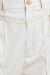 SIMPLY MINE CREAM WOVEN SHORT SHORTS by Flying Tomato