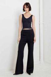 MODERN FLOW BLACK WOVEN PANTS PANTS by Flying Tomato