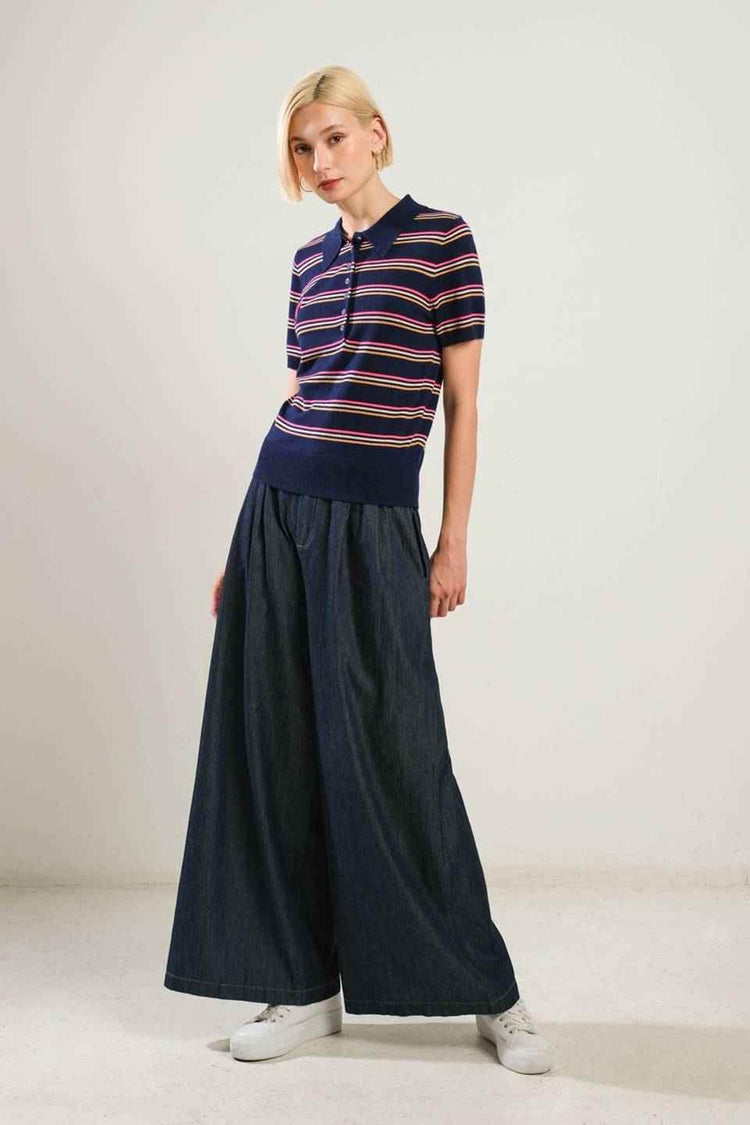 PRETTY IN PARADISE POLO TOP SWEATERS by Flying Tomato