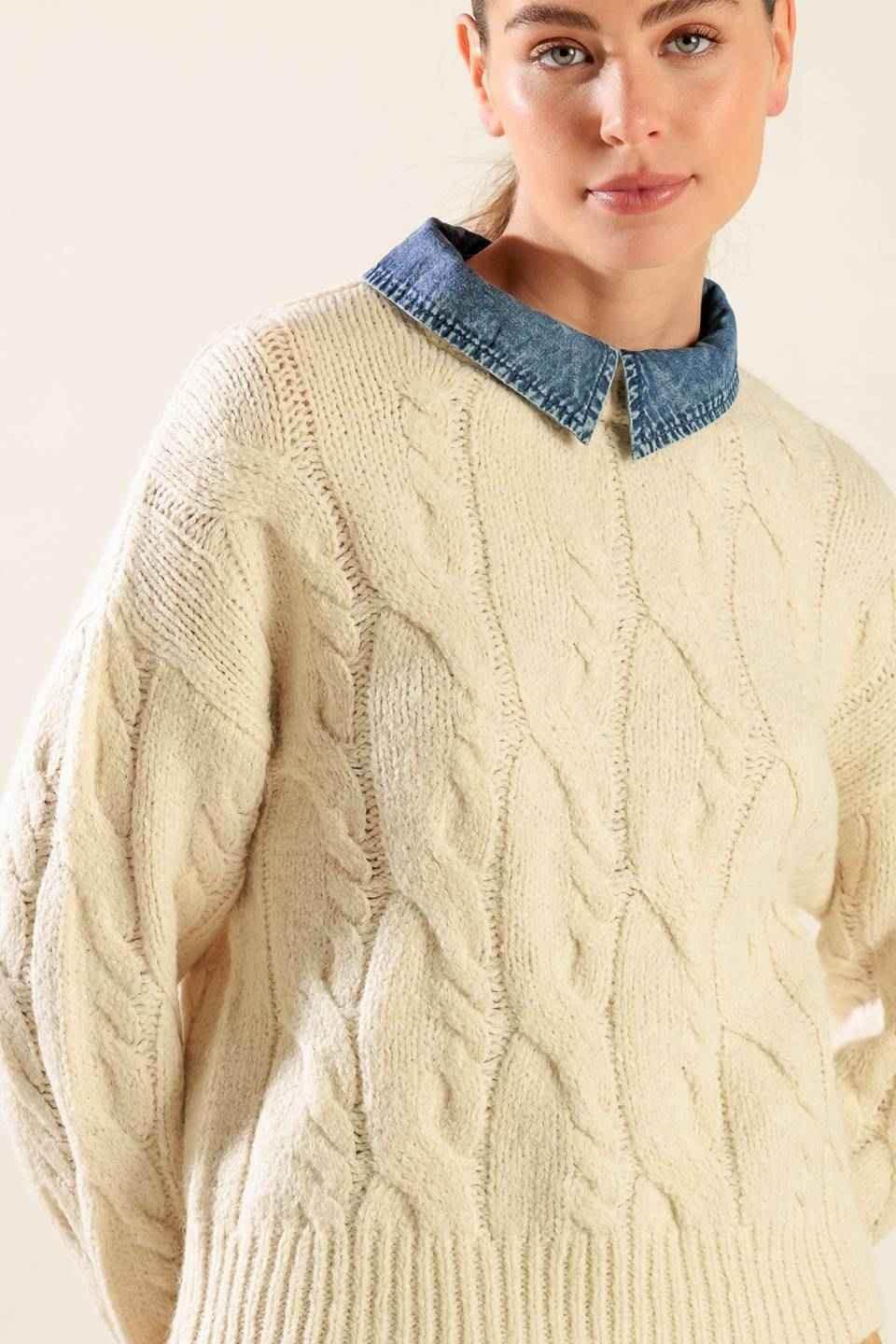 TOTALLY SMITTEN PULLOVER SWEATER TOP SWEATERS by Flying Tomato
