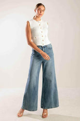 NOTHING LIKE IT WHITE KNIT VEST SWEATERS by Flying Tomato