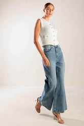 NOTHING LIKE IT WHITE KNIT VEST SWEATERS by Flying Tomato