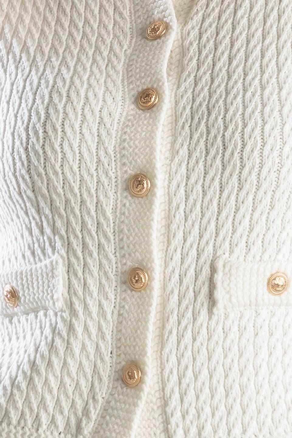 NOTHING LIKE IT WHITE KNIT VEST SWEATERS by Flying Tomato