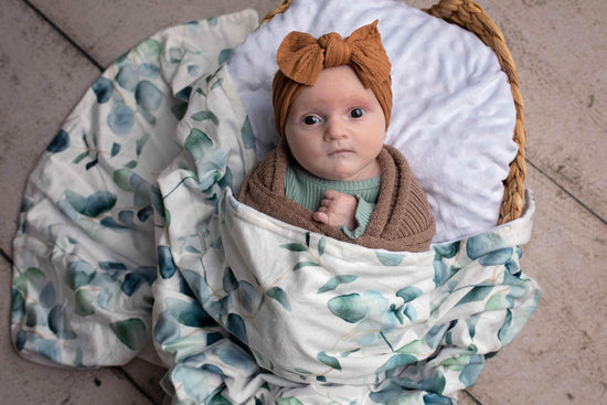 Eucalyptus Embrace Minky Blanket by Growing Sprouts