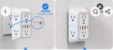 US Multi Socket Wall Socket with 6 AC Outlets US Multi Socket Wall Socket by GiFTiFY