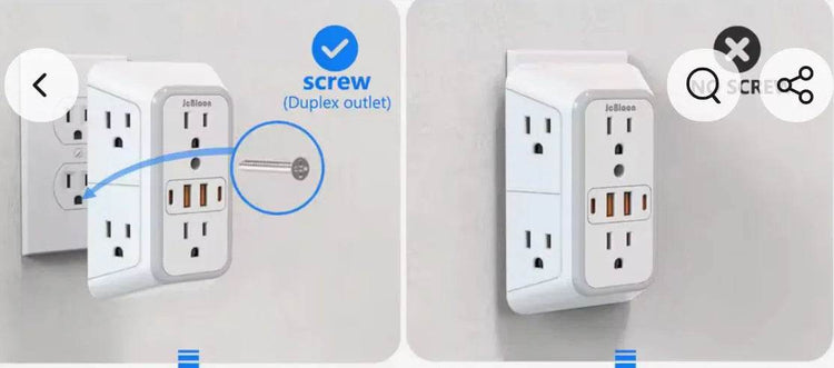 US Multi Socket Wall Socket with 6 AC Outlets US Multi Socket Wall Socket by GiFTiFY