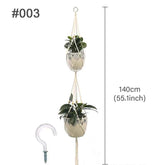 Hanging Plant Handmade Macrame Plant Hanger Flower Pot Planter Hanger Wall Decor Courtyard Garden Hanging Planter Hanging Basket by DSERS