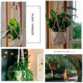 Hanging Plant Handmade Macrame Plant Hanger Flower Pot Planter Hanger Wall Decor Courtyard Garden Hanging Planter Hanging Basket by DSERS