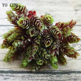 YO CHO Artificial Fake Plant Twigs Succulents Leaves 30 Heads Pineapple Grass Green Plastic Plant DIY Home Garden Wedding Decor by DSERS