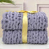 Hand Chunky Knitted Blanket Handmade Coarse Wool Woven Blanket Chenille Thick Blanket Sofa Blanket Photography Prop Blanket by DSERS