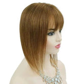 Doreen 13*13cm 8" 12" 16" Topper Human Hair Bangs Real Remy Human Hair Toppers for Women With Thin Hair Silk Base with Hair Weft Hair Accessories by Zopi / AliExpress