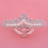 Magnificent Pearl Wedding Bridal Jewelry Sets Women Bride Wedding Party Jewelry Accessories Crystal Tiara Crown Earring Necklace Tiaras by DSERS
