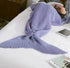 Hot Mermaid Tail Blanket Yarn Knitted Handmade Crochet Mermaid Blanket Super Soft Kids Adults Throw Bed Wrap Bedding 3 Sizes by DSERS