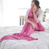 Hot Mermaid Tail Blanket Yarn Knitted Handmade Crochet Mermaid Blanket Super Soft Kids Adults Throw Bed Wrap Bedding 3 Sizes by DSERS