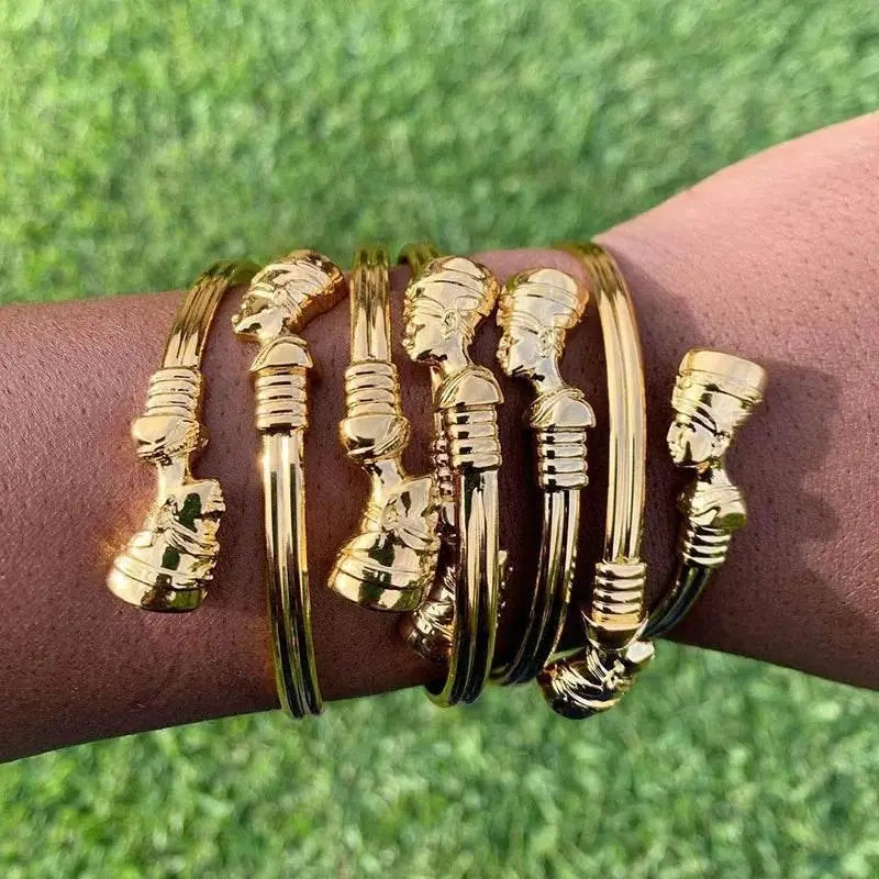 Nefertiti Adjustable Couple Bangles - HipHop Style Jewelry & Accessories by Zopi / AliExpress