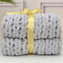 Hand Chunky Knitted Blanket Handmade Coarse Wool Woven Blanket Chenille Thick Blanket Sofa Blanket Photography Prop Blanket by DSERS