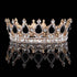 Luxury Retro Gold Color Pink Crystal Round Bridal Crown Classic Baroque Rhinestone Diadem Tiaras Women Wedding Hair Accessories Tiaras by DSERS