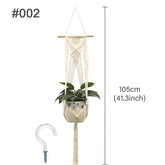 Hanging Plant Handmade Macrame Plant Hanger Flower Pot Planter Hanger Wall Decor Courtyard Garden Hanging Planter Hanging Basket by DSERS