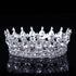 Luxury Retro Gold Color Pink Crystal Round Bridal Crown Classic Baroque Rhinestone Diadem Tiaras Women Wedding Hair Accessories Tiaras by DSERS