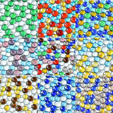 100g/3.52oz(Approx. 18-25pcs) Oblate Bead Glass Mosaic Tiles Colorful Round Mosaic Making Material Multi Diameter DIY Craft Tile by DSERS