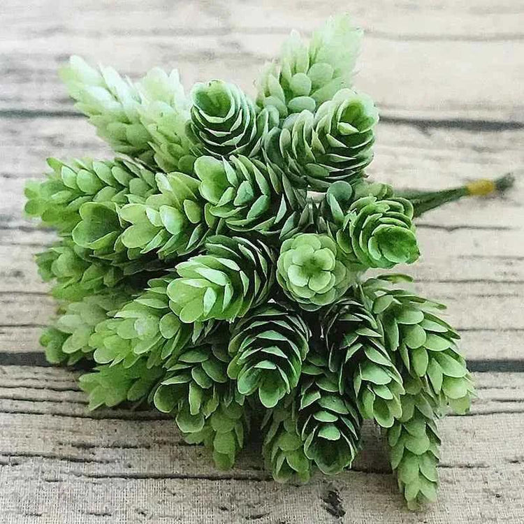 YO CHO Artificial Fake Plant Twigs Succulents Leaves 30 Heads Pineapple Grass Green Plastic Plant DIY Home Garden Wedding Decor by DSERS