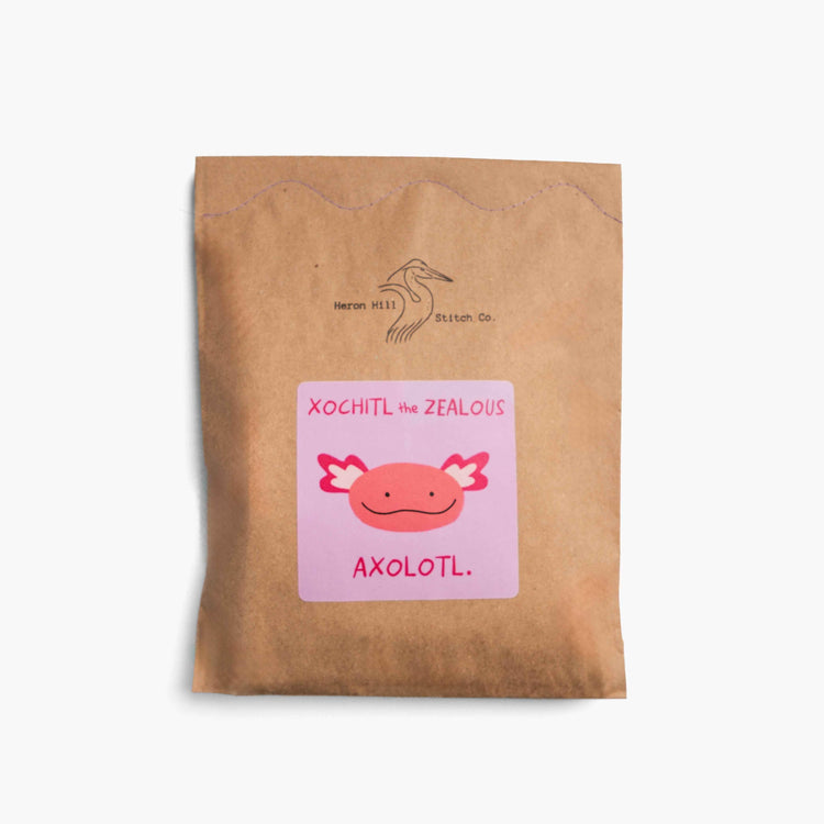 Xochitl the Zealous Axolotl by Heron Hill Stitch Co.