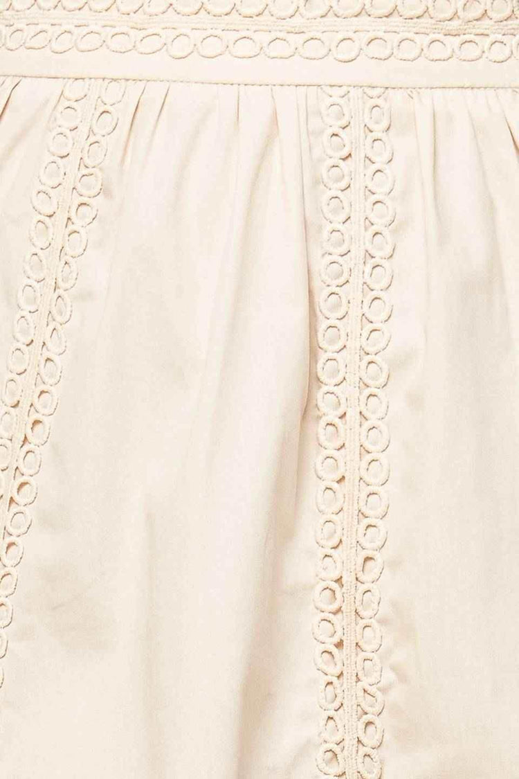 LAYTON CREAM WOVEN MIDI SKIRT SKIRTS by Flying Tomato