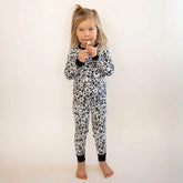 Two Piece Pajama Set Snow Leopard by Khlobe