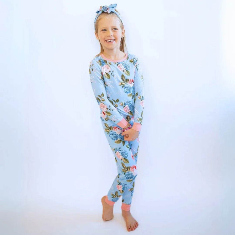 Two Piece Pajama Set Azul Rose by Khlobe