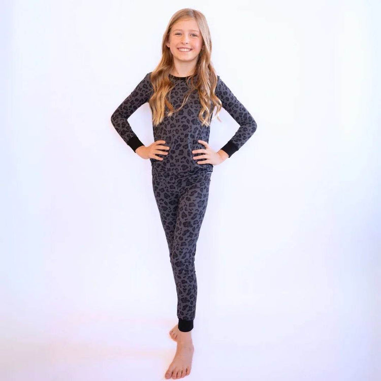 Two Piece Pajama Set Stealth Leopard by Khlobe