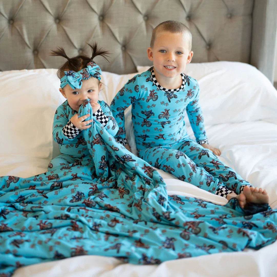 Two Piece Pajama Set Sky Moto by Khlobe