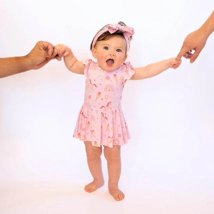 Ruffle Dress Short Sleeve Sweet Dreams by Khlobe