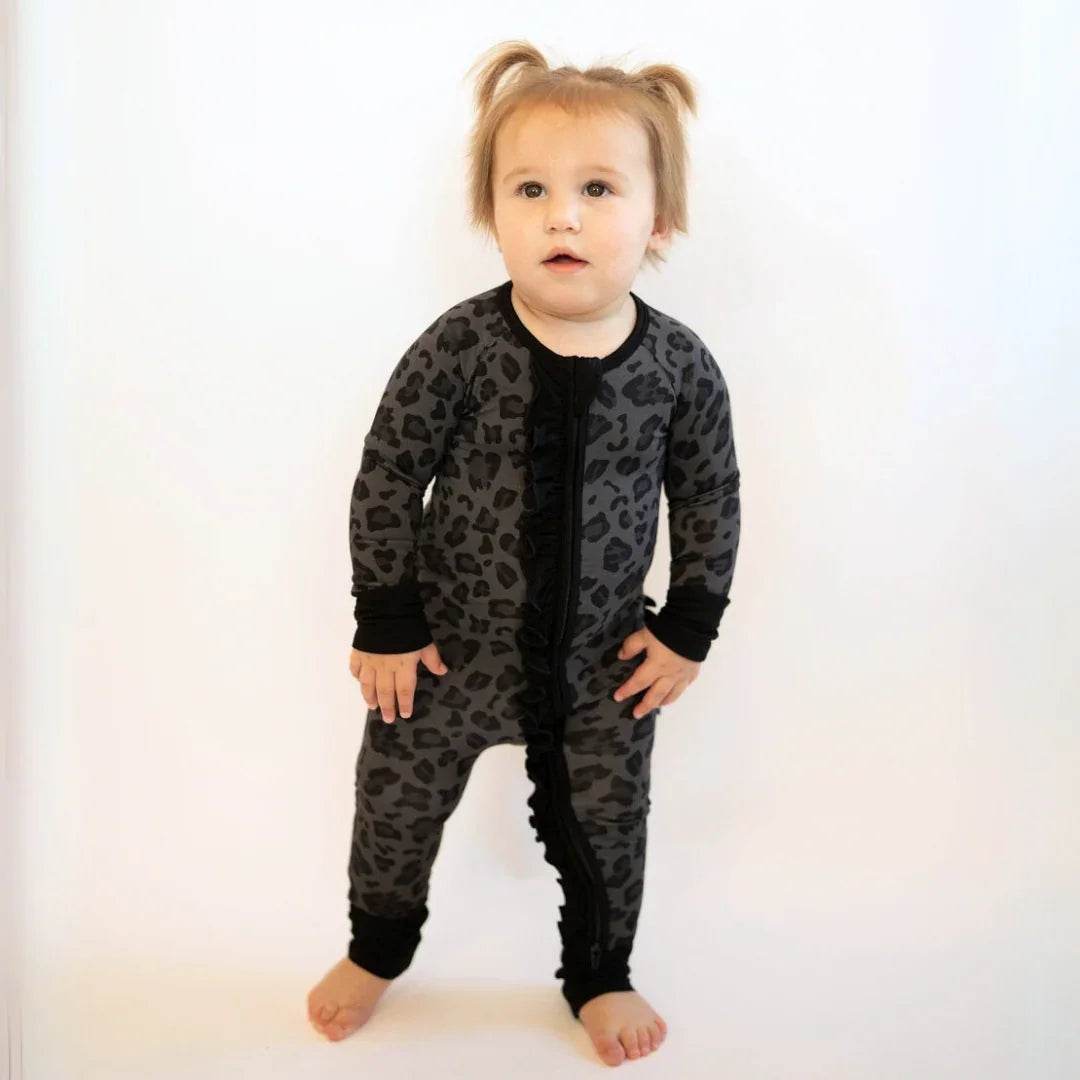 Convertible Ruffle Zippy Stealth Leopard by Khlobe