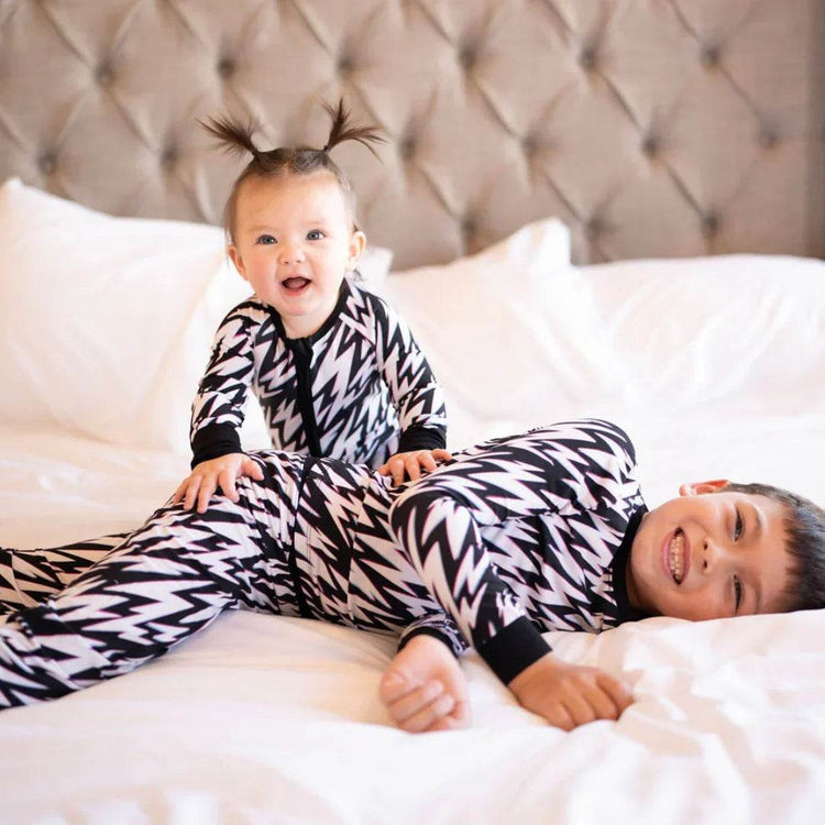 Two Piece Pajama Set Electric Zebra by Khlobe
