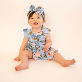 Ruffle Dress Short Sleeve Azul Rose by Khlobe