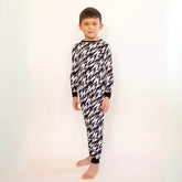 Two Piece Pajama Set Electric Zebra by Khlobe