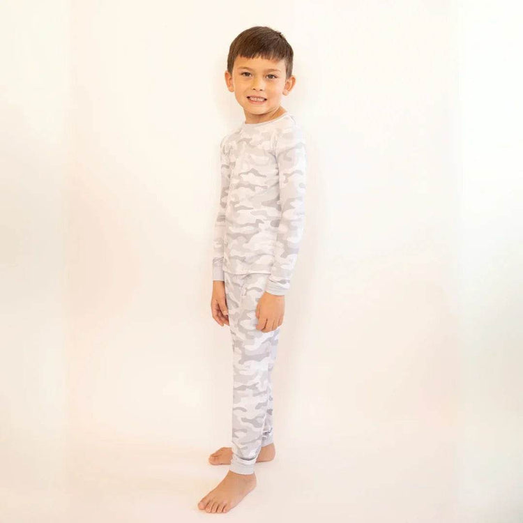 Two Piece Pajama Set Snow Camo by Khlobe