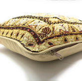 DaDa Bedding Elegant Golden Persian Style Rug Floral Tapestry Throw Pillow Covers 16" x 16" Throw Pillow Covers by DaDalogy Bedding Collection