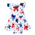Ruffle Dress Short Sleeve Red White & Bows by Khlobe