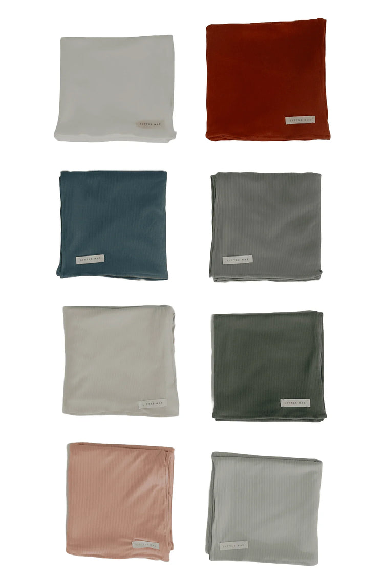 Oat Ribbed Stretch Swaddle by Little Mae & Co