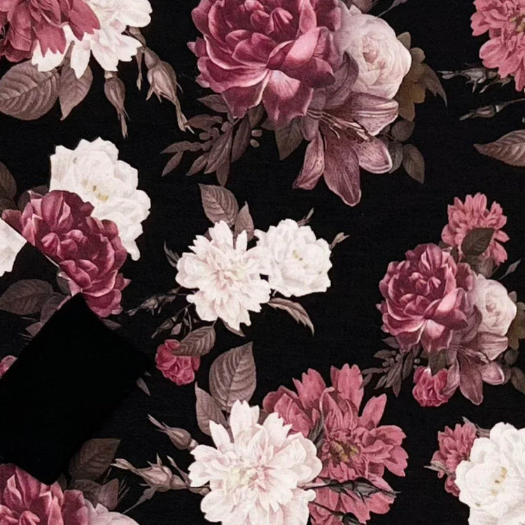 Convertible Ruffle Zippy Midnight Peony by Khlobe