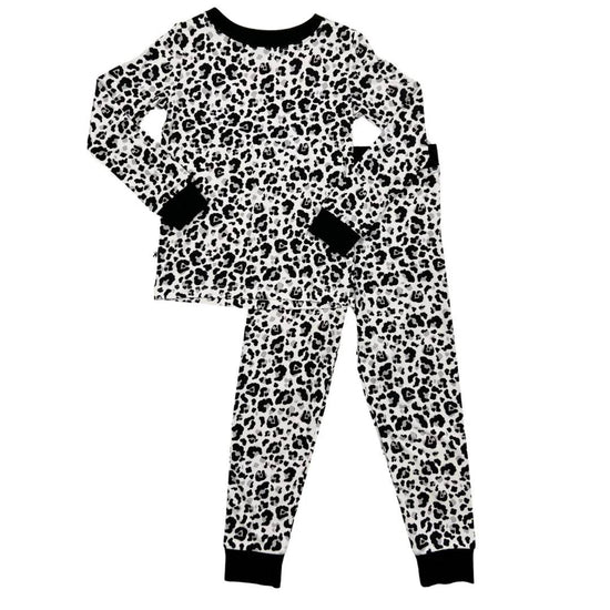 Two Piece Pajama Set Snow Leopard by Khlobe