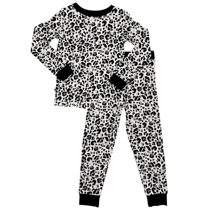 Two Piece Pajama Set Snow Leopard by Khlobe
