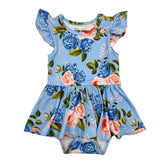 Ruffle Dress Short Sleeve Azul Rose by Khlobe