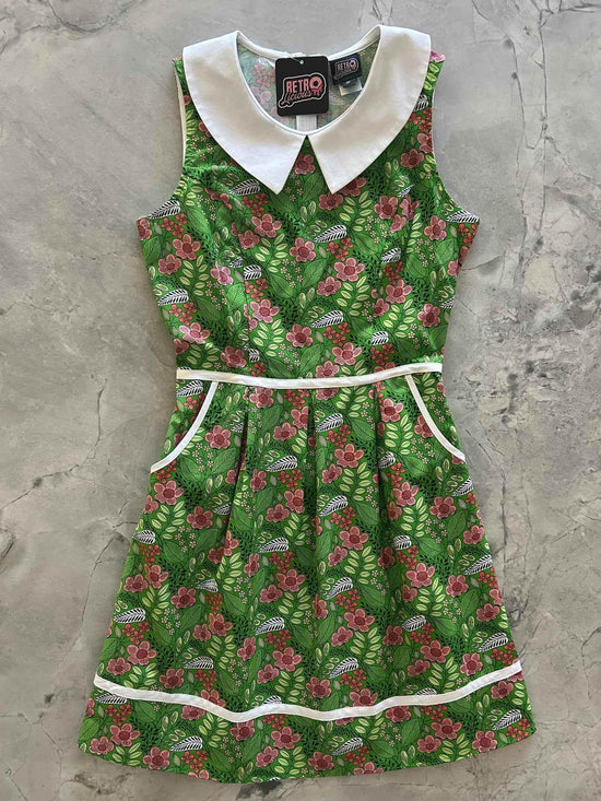 Flowers Collared Dress Dresses by Retrolicious